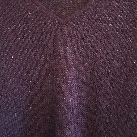 Revolution VGUC purple/red sparkle v neck sweater, sequins. - Picture 4 of 9